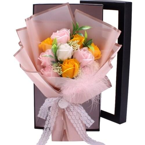 Artificial Soap rose Bouquet fake flower gift box Tanabata Valentines Day gift creative birthday gift graduation bouquet