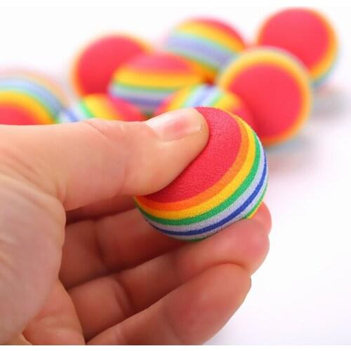 100Pcs/lots Mini Pet Dog EVA Ball Toys Resistance To Bite Dog Chew Toys Funny French Bulldog Pug Toy Puppy Pet Training Products