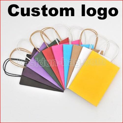 1000pcs/lot) size W21xH27x11cm custom kraft paper bag with logo