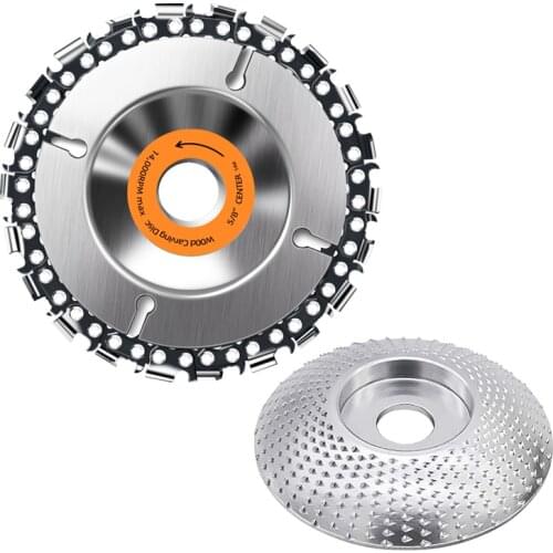 2pcs Angle Grinder Carving Wheel 16mm Wood Shaping Disc Grinding Wheel Cutting Woodworking Chainsaw Band Saw Blade Circular