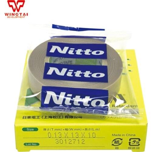 30 Rolls/Lot Nitto Tape PTFE T0.13mm*W13mm*L10m Heat Resistance Japan Nitto DENKO Tape 973UL-S