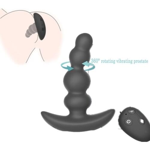 360 ° Rotating Vibrating Male Prostate Massage Wireless Remote Control Huge Anal Plug Butt Plug Adult Sex Toys For Men Women 18