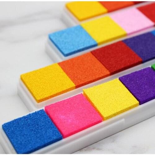 600pcs Fingerprint Ink Pad for Rubber Stamps Scrapbooking Colorful Inkpad Stamp Sealing Decoration Stencil Card Making DIY Craft