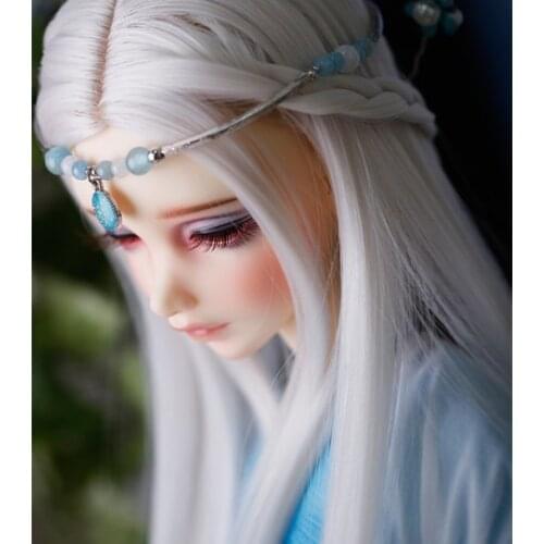 Doll accessories 1/3 1/4 Bjd wig doll hair wig long straight braids goddess ancient costume doll cosplay- fa04