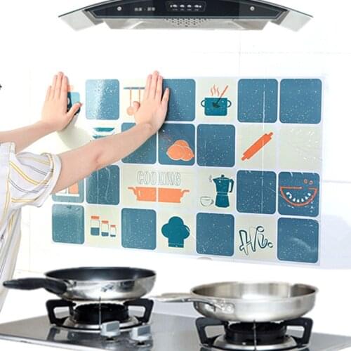 Home Decoration Accessories Waterproof Aluminum Foil Wall Sticker Tiled Kitchen Bathroom Wall Decoration Tableware Green Animal