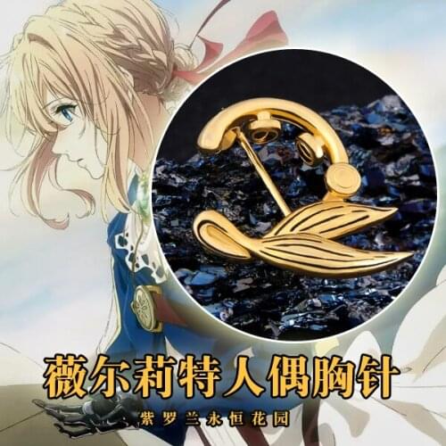 Anime Violet Evergarden Metal Badge Creative Souvenir Button Brooch Pins Collection Fashion Medal Costume Props Cosplay Gift