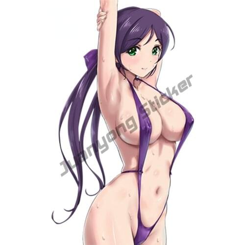 Car Decal Toujou Nozomi Hot Sexy Girl Car Sticker Bumper Truck Yacht Rear Windshield Racing Waterproof SUV Fine Decal KK13x8cm