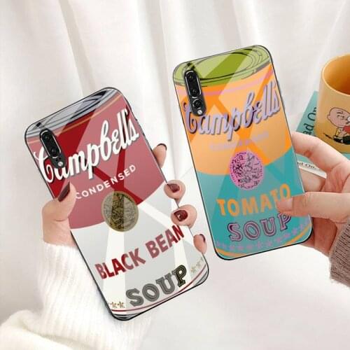 Andy Warhol Soup Phone Case Tempered Glass For Huawei P30 P20 P10 lite honor 7A 8X 9 10 mate 20 Pro