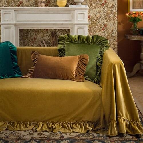 France Solid Velvet Throw Sofa Blanket Multifunction Warm Covers Cobertor Dust Cover Air Conditioning Edge Design Bed Blankets