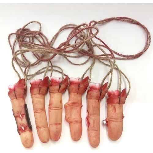 Halloween Bloody Broken Finger House Party Decoration Scary Simulated Fake Finger Joke Prank Halloween Horror Supplies