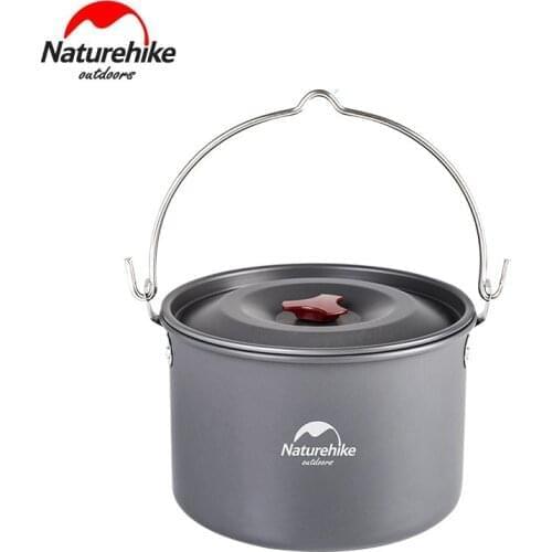 NatureHike Camping Campfire Pot Outdoor Portable Picnic Cooking Hanging Pot 4*6 Person 4L
