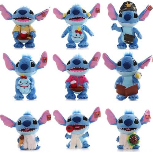 Disney Kawaii Stitch Toy Doll Plush Toy Angie Leroy Baby Style Birthday Gift Decorative Doll Collective Edition Cartoon Doll Toy