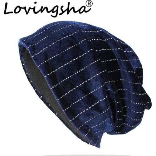 LOVINGSHA Skullies Beanies For Women Accessories High Quality Men Autumn Hat Fashion Design Unisex Ladies Elastic Caps HT147