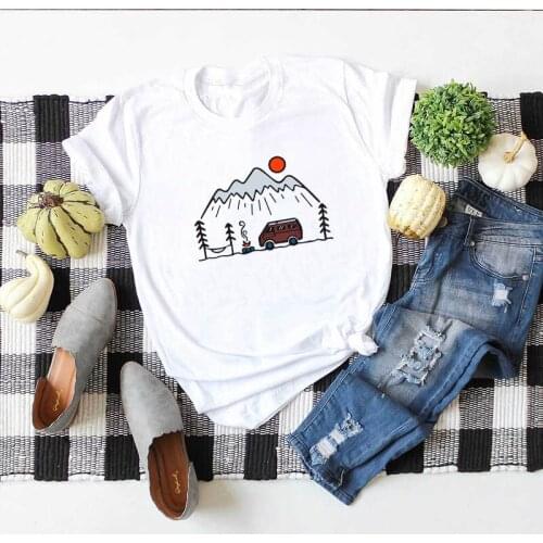Fashion Harajuku Camping Shirt I Hate People Vintage Funny Shirts Of T Men/Women Short Sleeve Hiking Cotton Tees Tops plus Size