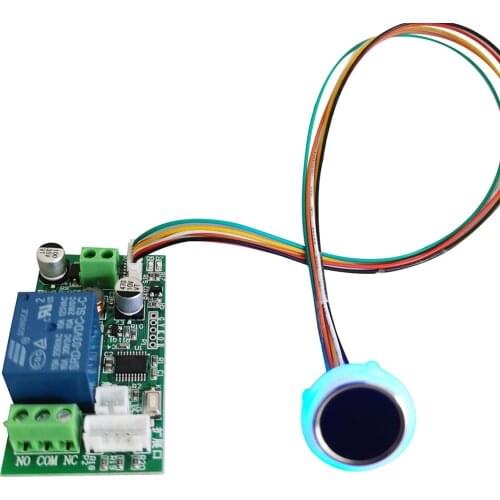 Taidacent Fingerprint Recognition Module Waterproof Fingerprint Identification Control Module Car Door Lock Relay 485 MODBUS RTU