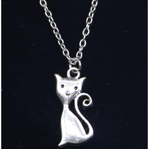 New Fashion Necklace 25x12mm cat Pendants Short Long Women Men Colar Gift Jewelry Choker