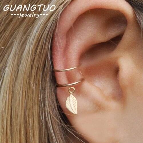 New Arrivals Leaves U Shape Clip Earrings Fashion Women Jewelry Simple Earrings Boucle d'oreilles Femems Bijoux Nice Gift EB792