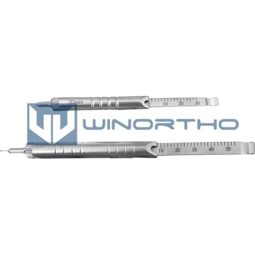New Depth Gauge 0mm-90mm vetereinary orthopedic instruments implants bone screws plates surgical orthopedics