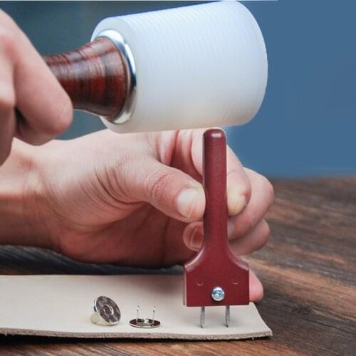 Adjustable Leather Craft Tool Fork Puncher Magnetic Button Clasp Snaps Installation Tools 4-25mm Hole Spacing Handmade DIY Punch