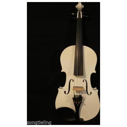 Hand-made solid wood White colors electric & acoustic viola 15" #8593