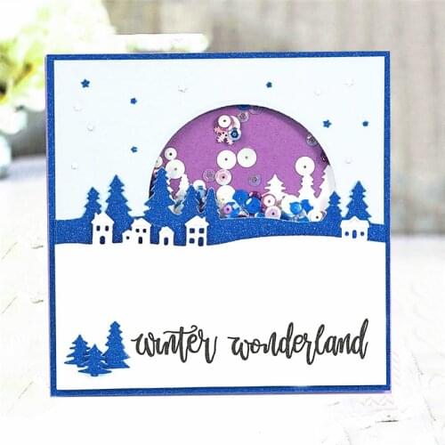 11x7cm forest villages Scrapbooking DIY Embossing Mothers Day paper dies cutting dies carbon steel cutter Metal die cards