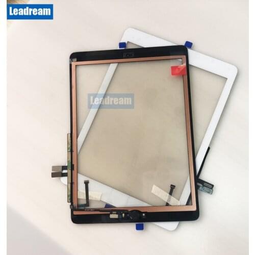10PCS free DHL Touch Screen Glass Panel with Digitizer Home Buttons Adhesive Tape for iPad 6 6th 2018 A1893 A1954