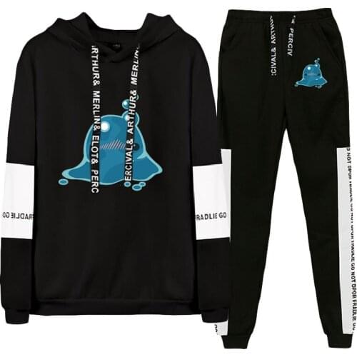 Anime Slime Rancher Hoodie Kawaii Tracksuit Two Piece Set Hoodie+Sweatpants Women Mens Sets Harajuku Streetwear Hip Hop Clothes