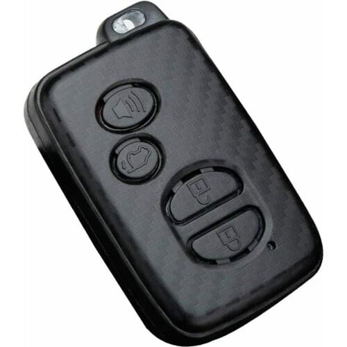 Carbon Fiber For Toyota 4Runner Land Cruiser Venza Camry Prius Smart Remote Fob Cover Keychain Protector Bag Accessories