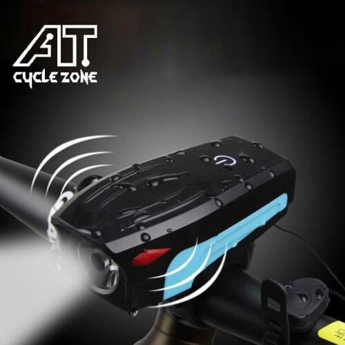 CYCLE ZONE 5 Mode Bike Bell Light Front USB Rechargable Cycling Horn Power Bank 18650 Multifunction Electric Bike Accessories