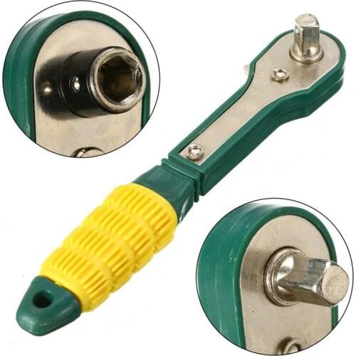 High quality Mini 1/4 Screwdriver Rod Adjustable Fast Ratchet Wrench Quick Socket Wrench Tools Double end wrench for repairing