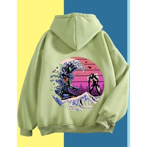 Japan Style Cartoon Print Oversized Clothes Harajuku Hoodie Goth Clothes Women Punk Gothic Vintage Sweatshirt Hip Hop Streetwear