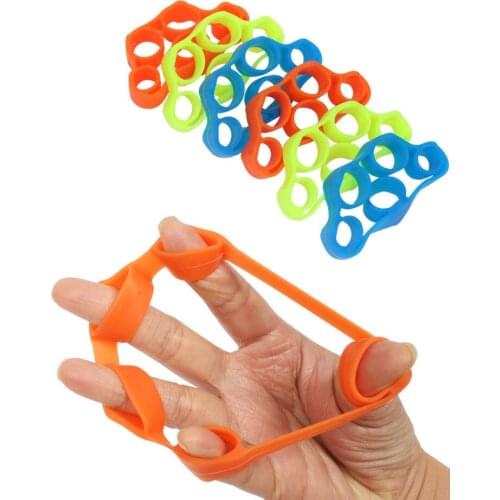 1Pcs Finger Gripper Strength Trainer Outdoor Slim Fitness Tools Resistance Band Hand Grip Wrist Flexible Exercise Accessories