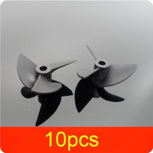 10pcs 2/3/4/4.8mm 3-blades Nylon propeller CW/CCW Paddle Right/Left Props for DIY RC Boat model Diameter 32/35/36/40/52/55mm