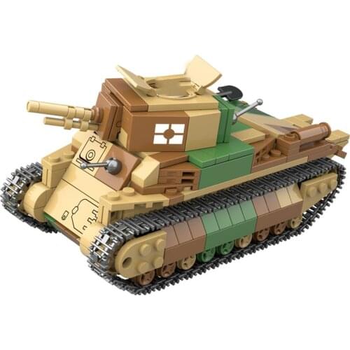 2021 World War 2 WW2 Army Military Soldier City Police SWAT Type 89 Medium Tank Building Blocks Bricks Kids Toys
