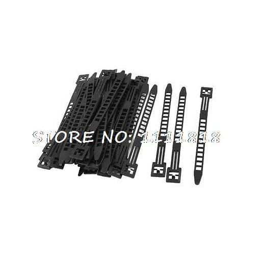 50 Pieces Black Adjustable Organizer Self-locking Nylon Cable Ties 9mm Width