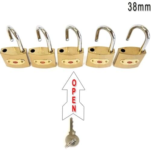 Free shipping 5PC 38mm padlocks open by same keys