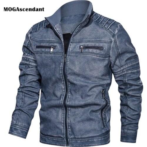 Pilot Bomber PU Leather Jacket Men Autumn Winter Leisure Military Flight Faux Jacket Motorcycle Male Outwear Coat Plus Size 6XL