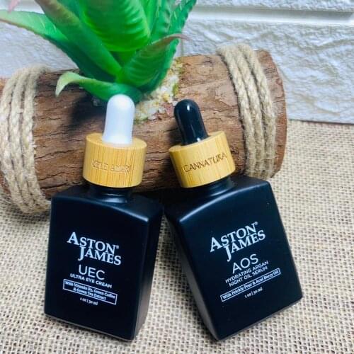 CBD hemp oil 30ml Essential Oil Square Glass Dropper Bottles Matte Black Rectangle Square Glass Dropper Bottle for beard oil 1oz