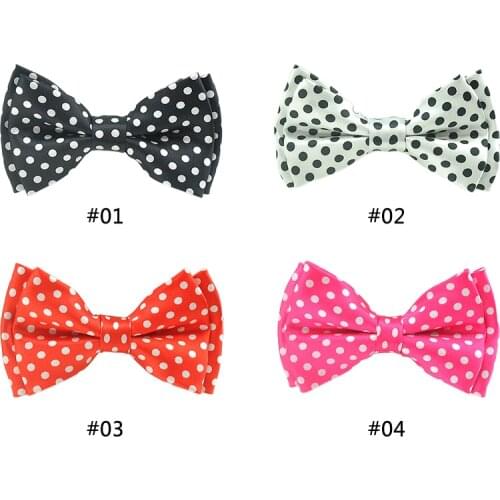 White spots Bow tie Boys Girls Kids"Polka Dot"16 Colors Tuxedo Dress Cute Tie Butterfly Knot Gift 2020 New Cravat Formal Dress
