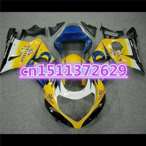 For A GSXR 1000 fairings yellow blue white 2000 2001 2002 K2 GSXR1000 fairing kit 00 01 02-Dor for SUZUKI D