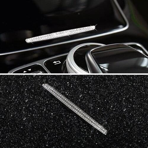 For Mercedes Benz E W213 E200 E220 E250 Central Console Water Cup Holder Cover Button Switch Trim Crystal Diamond Decal