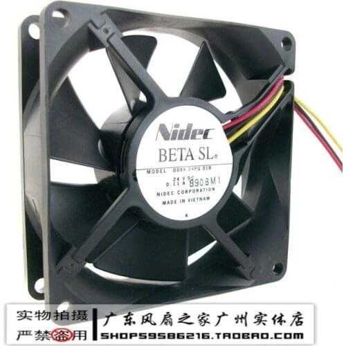 For Bag nidec 8025 8 dual ball 24v 0.11a server inverter fan
