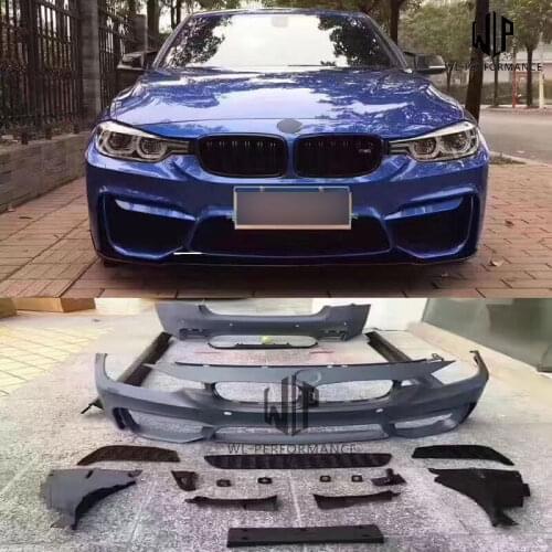 F30 F35 High quality pp material Car body kit car front rear bumper side skirts for BMW M3 Car Body Kit 13-17