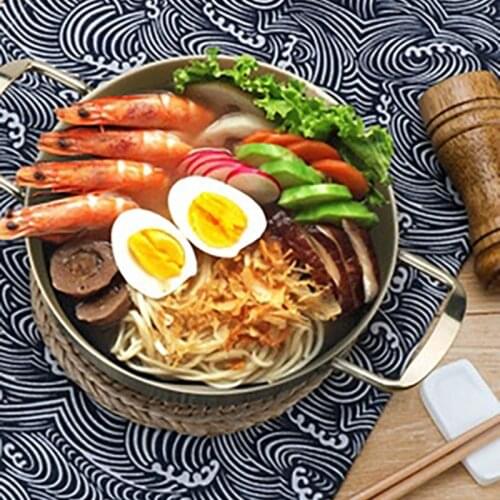 Stainless Steel Soup Pot Golden Sea Food Pots Mini Portable Outdoor Hot Pot Single-Layer Daily Pan Kitchen Cooking Accessories