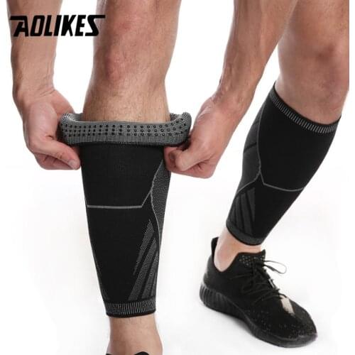 AOLIKES Compression Calf Sleeve Basketball Volleyball Support Calf Elastic Cycling Leg Warmers Running Football Sport Leg Sleeve
