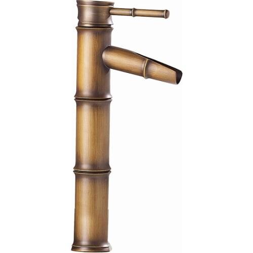Antique bronze finish Faucet Copper European Style Mixer Taps Cold And Hot Double Open Water Basin Faucet