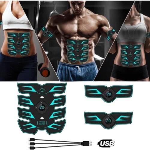 New Abdomen Muscle Trainer Stimulator EMS Muscles Electrostimulator Toner Gym Wireless Vibration Body Slimming Fitness Equipment