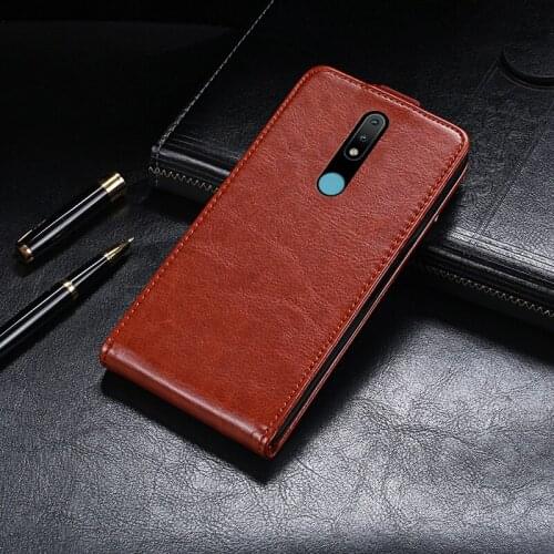 UP Down Case For Nokia 2.4 6.5 inch Phone Bag Holster Vertical Flip PU Leather Cover For Nokia 2.4 Cases