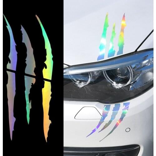 Reflective Claw Scratch Marks Headlight Decal Car Stickers for Mazda 2 3 5 6 CX5 CX7 CX9 Atenza Axela