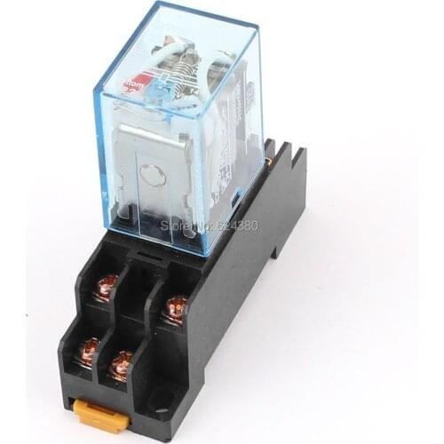 DC24V Coil Power Relay 10A DPDT LY2NJ with PTF08A Socket Base